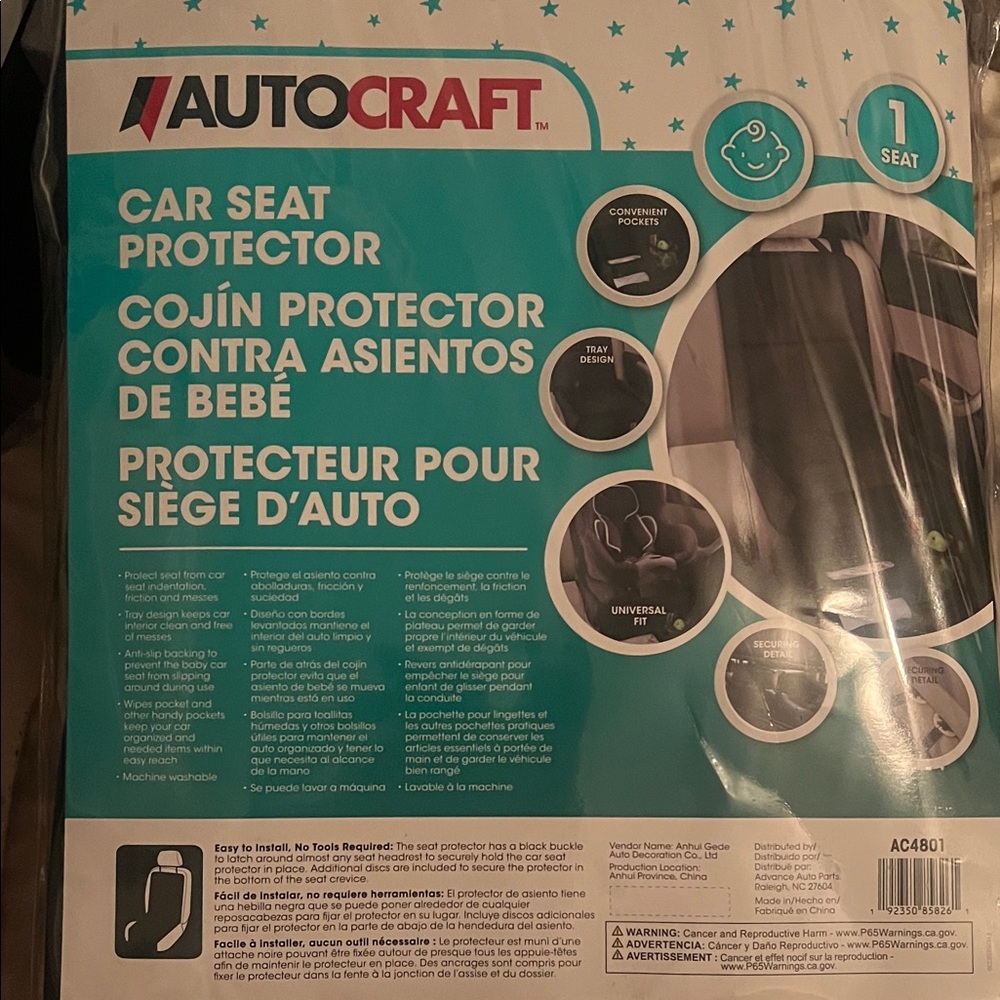 AutoCraft Car Seat Protector with Pockets